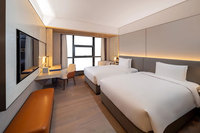 Mobilier de chambre à coucher sur mesure 5 étoiles de luxe moderne en bois massif Ensemble complet de chambre à coucher standard d'hôtel