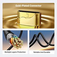 Câble adaptateur Ugreen 30104 Micro USB vers Micro USB mâle-mâle 4K 60Hz Ethernet ARC pour GoPro Hero 7/6 Raspberry Pi 5 Yoga 3 10FT