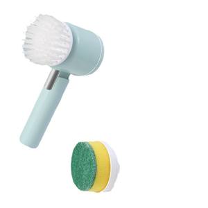 Brosse de nettoyage électrique rechargeable, poils en nylon, outil de nettoyage ménager pour la cuisine, manche en plastique, 500g - Product Image 1