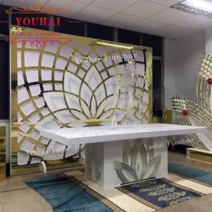 Nhà Máy Giá Vàng PVC Acrylic Trang Trí Đám Cưới Backdrop