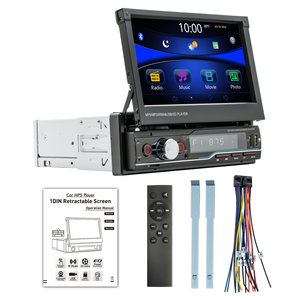 Reproductor de DVD para coche universal, Radio con pantalla retráctil, 1 Din, Android, <span class=keywords><strong>MP5</strong></span>, estéreo, BT/GPS/WIFI, Carplay, 7 pulgadas - Product Image 3