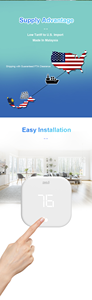 Thermostat WiFi numérique programmable avec écran TFT LCD, compatible avec Alexa et Google Home, pour ventilo-convecteur intelligent - Product Image 2
