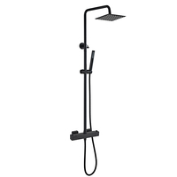 SANIPRO laiton chromé mural thermostatique colonne de douche de pluie ensemble de douche pour salle de bain