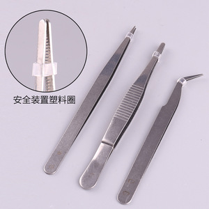 Stainless Steel Tweezers <b>Set</b> 3Pcs Straight <b>Plier</b> Clamps For Model Assembly DIY Tools - Product Image 4