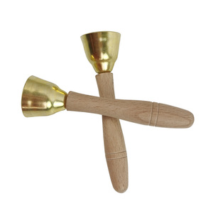 Campanas de madera con mango de latón, instrumento musical para niños de 2 a 4 años, juguete unisex de percusión - Product Image 4