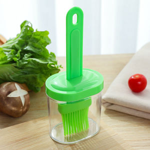 Baru serbaguna portabel sikat minyak Kesehatan 2 In 1 botol minyak dan sikat silikon untuk memasak memanggang BBQ panggangan udara Fryer - Product Image 6