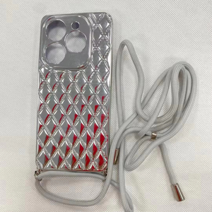 โมเดลแอฟริกันแบบรูเล็กชุบด้วยไฟฟ้าเคสมือถือสำหรับ POP6 tecno B1สายคล้องคอเส้นทแยงมุม - Product Image 4