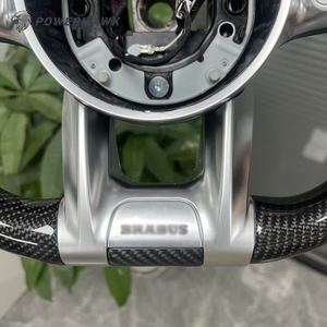 พวงมาลัยหุ้มหนังทำจากคาร์บอนไฟเบอร์สำหรับ Mercedes Benz, W204 W205 W206 W213 W222 W223 W463 GLC <span class=keywords><strong>BRABUS</strong></span> AMG - Product Image 4