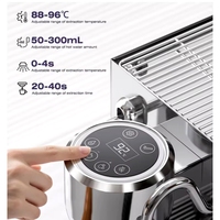 Máquina de Café Espresso Eléctrica Semiautomática de 15 Bares con Bomba de Termobloque de Acero Inoxidable para Café Latte