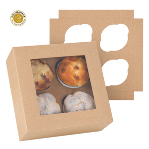 OOLIMA PACK Hochwertige Cup Cake Boxes Kuchen box mit Fenster