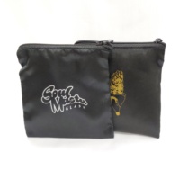 Petit sac en soie avec fermeture éclair, pièces, pochette d'emballage en Satin pour bijoux