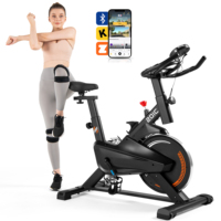 Lijiujia Logo personnalisé Utilisation à domicile Gym Prix raisonnable Vélo d'exercice avec 6 Kgs Poids du volant d'inertie Bluetooth/vr App Spinning Bike