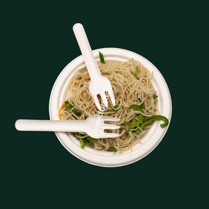Fourchettes en papier durables en gros, compostables, biodégradables, jetables pour restaurant, cuisine, traiteur, boîte à lunch - Product Image 4