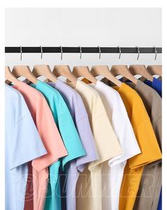 เสื้อยืดคอตตอนโอเวอร์ไซส์สีเหลืองพิมพ์ลายโลโก้ตามสั่ง แขนสั้น คอกลม สไตล์ลำลอง ระบายอากาศได้ดี สำหรับผู้ชาย เสื้อผ้าสตรีทแวร์ - Product Image 3