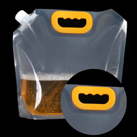 Poche Souple Personnalisée Imprimée avec Bec Verseur, 5 Litres, Poignée en Plastique, Sac d'Eau 1 Gallon, Emballage pour Huile de Palme