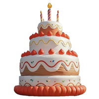 Décoration de devanture de pâtisserie : Gâteau gonflable géant personnalisable (taille et couleur) pour anniversaire