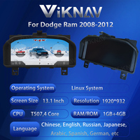 Autoradio Viknav, compteur de vitesse numérique pour Dodge Ram 2008-2012, tableau de bord Linux, écran tactile, panneau de remplacement