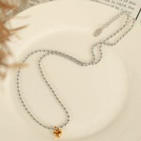 Collier pendentif cœur plaqué or en acier inoxydable hypoallergénique pour femme - Grande vente