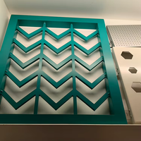 Grille d'aération décorative en aluminium à motif chevron, découpe laser, pour sortie d'air CVC, grille murale ou de plafond, revêtement doré personnalisé