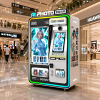 Photomaton Commercial Style Disco, Machine Interactive pour Selfies avec Imprimante Rapide et Appareil Photo Reflex Numérique pour Promotion d'Événements
