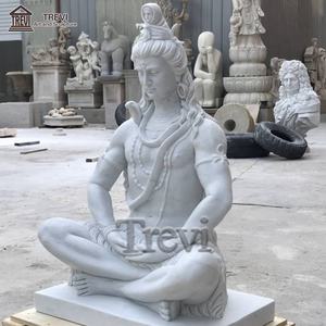 宗教的なヒンドゥー教の神の石の彫刻白い大理石のシルディサイババ像 - Product Image 4