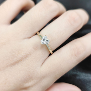 Abiding Abordable Luxe Bijoux Laboratoire Diamant Caché Halo Conception Coeur 6x6mm Bague Diamant Bijoux En Gros Au <span class=keywords><strong>750</strong></span> Bague En <span class=keywords><strong>Or</strong></span> - Product Image 6