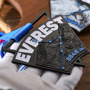 Cá nhân của riêng bạn Huy chương bạc cổ manokwari 5k10k Marathon Chạy Chạy huy chương nhà sản xuất tùy chỉnh Huy chương với Ribbon - Product Image 4