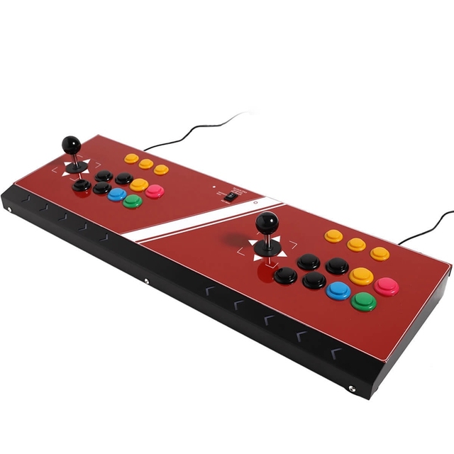 Arcade Fighting Joystick Two Players Controller Compatible with Switch NEOGEO Mini PC PS Classic PS3 Android Raspberry Pi