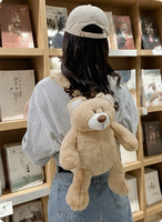Sac à dos en peluche brodé super doux grande capacité, design polyvalent japonais et coréen, nouveau modèle mignon Panda Niche Lapin