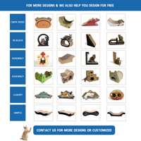Lit grattoir pour chat en papier rond à imprimé léopard, confortable, classique, écologique pour dormir et pour le soin des griffes