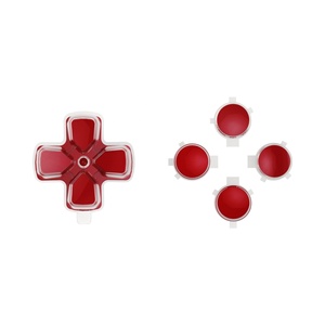ปุ่ม D-pad แบบสองสีแดงคาร์ไมน์และใส สำหรับเปลี่ยนปุ่มแอคชั่นแบบกำหนดเอง ไม่มีลายตัวอักษร สำหรับจอยคอนโทรลเลอร์ PS5 - Product Image 5