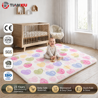 Nouvelle arrivée, tapis de jeu pour bébé ODM OEM, pliable, imperméable, ultra-doux, double face, tapis de ramper pour nourrissons et tout-petits, tapis de jeu pour le sol