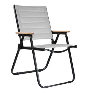 Toptan açık özel yastıklı plaj sandalyeleri taşınabilir katlanır sandalye kamp plaj sandalyesi