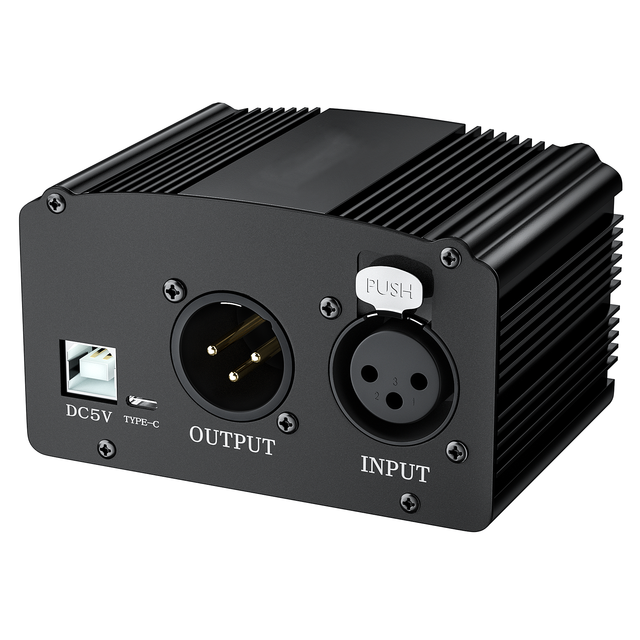 Factory Wholesale Professional Portable 48V Phantom Power Supply Condenser Microphone Phantom Power 48V  USB Power