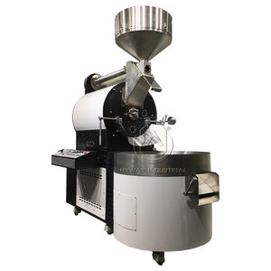 HW-60kg Dubbele Trommel Gietijzeren RVS Gas Hetelucht Verwarming Commerciële Koffiebranders Koffiebonen Koffiebrandermachine - Product Image 2