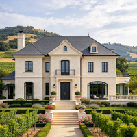 Fenêtre en acier série 50 à micro-cadre, fenêtre cintrée en acier avec verre Low-E pour villas haut de gamme et maisons de luxe en UE et aux États-Unis