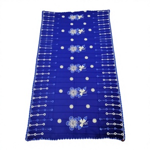 Écharpe en mousseline de soie pour femme, motif floral, papillon, strass, chaîne brodée, légère, respirante, douce, OEM ODM - Product Image 2