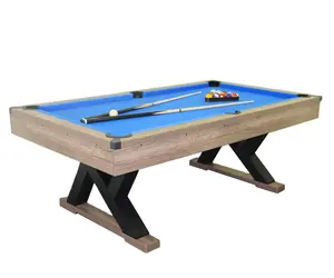 2020 도매 표준 스누커 테이블 풀 테이블 나무 그레인 PVC 실내 게임 테이블