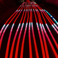 Tira de Luces LED de Silicona de Neón Flexible de 360 Grados, Redonda, Negra, Personalizada, para Iluminación de Bares y Discotecas