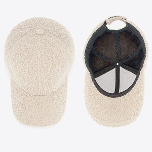 Casquette de baseball 6 panneaux en fausse fourrure d'agneau pour femme, style Teddy-Fleece, respirante/imperméable, personnalisable, chaude pour l'hiver, style Hip-Hop, <span class=keywords><strong>moins</strong></span> chère - Product Image 5
