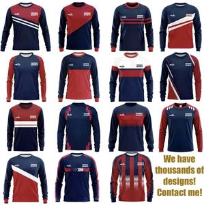 長袖カスタムシャツ メンズ サッカー トレーニング ラグラン メッシュTシャツ サッカー バスケットボール ウォームアップ スポーツウェア シャツ ロゴ入りジャージ - Product Image 4