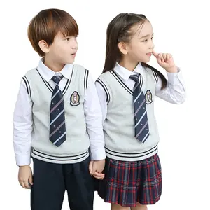 แขนยาวเด็กเครื่องแบบเสื้อผ้าที่กำหนดเองใหม่เด็กเครื่องแบบโรงเรียน