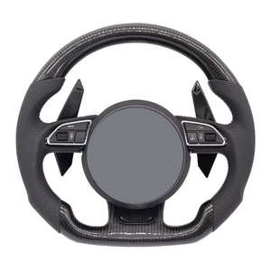 Volante Deportivo de Fibra de Carbono y Cuero Perforado con LED para RS S3 S4 S5 2012-2016 <span class=keywords><strong>A3</strong></span> A4 A5 4 5 - Product Image 3