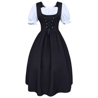 Robe de serveuse de bière allemande pour femmes, dirndl bavarois, robe d'Oktoberfest avec tablier, costumes de fête, déguisement d'Halloween, grande taille S-5XL