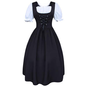 Vestido Tradicional Bávaro de Oktoberfest para Mujer, Estilo Dirndl, con Delantal, Disfraz para Fiesta de Halloween, Tallas Grandes S-5XL - Product Image 3