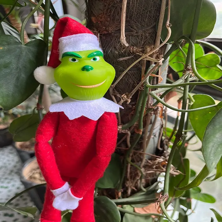 ของเล่นต้นคริสต์มาสจี้เอลฟ์มอนสเตอร์สีเขียวของเล่นคริสต์มาส