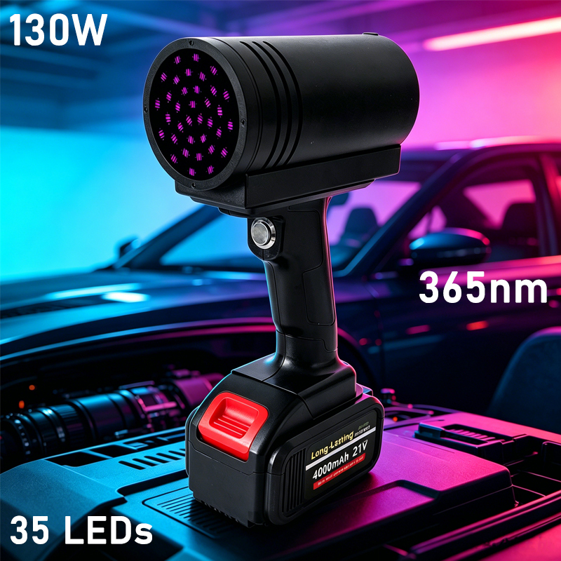 Hot Selling 130W Rechargeable Portable UV Lamp Used for Car Paint Scratch Detection and Used Car Condition Assessment Inspection