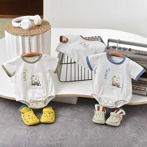 Vestido <span class=keywords><strong>de</strong></span> una pieza con estampado <span class=keywords><strong>de</strong></span> flores y dibujos animados para bebé, adecuado tanto para hombres como para mujeres, vestido <span class=keywords><strong>de</strong></span> una pieza para bebé <span class=keywords><strong>de</strong></span> 3 a 24 meses - Product Image 4