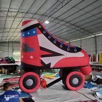 Chaussures ballons gonflables patins à roulettes pour publicité / Décorations gonflables personnalisées pour événements sportifs
