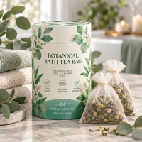 Sachet de bain botanique premium, mélange d'herbes et de fleurs séchées naturelles (Rose, Lavande, Camomille) pour bain relaxant à domicile, vente en gros
